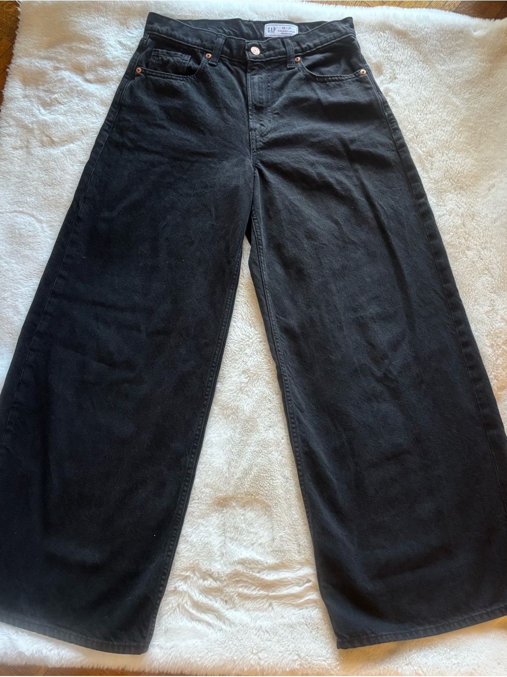 GAP Black Wide-Leg low rise Jeans